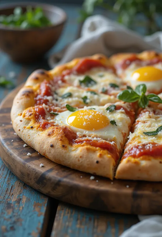 Pizza alla Parmigiana með eggaldini og parmesan