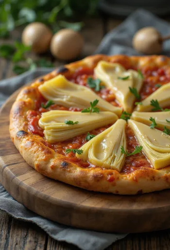 Pizza ai Carciofini með ætiþistlum