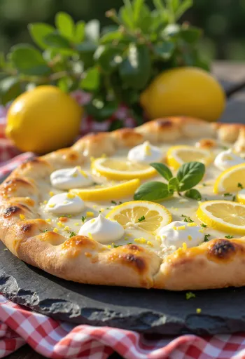 Pizza al Limone borin fram