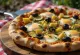 Pizza alla Caponata með steiktu grænmeti og mozzarella