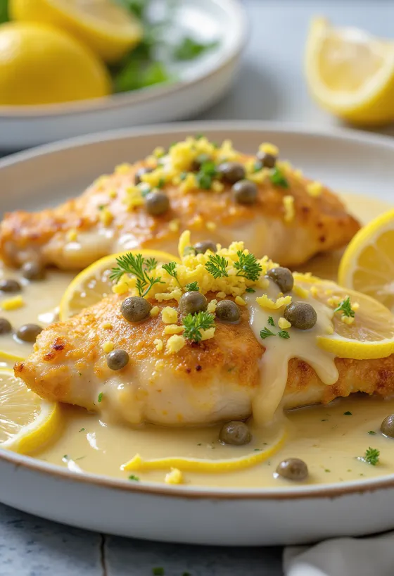 Piccata al Limone, sítrónukjúklingur með kaperssósu