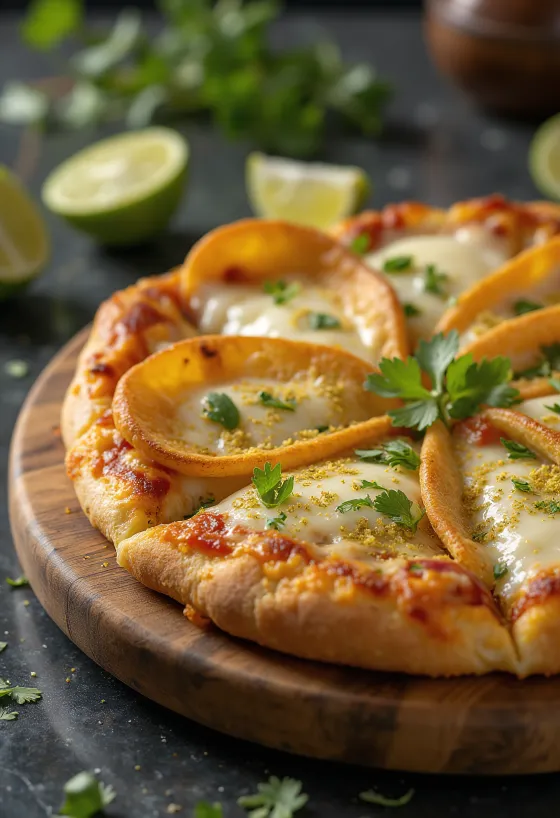 Pizza Costarricense borin fram