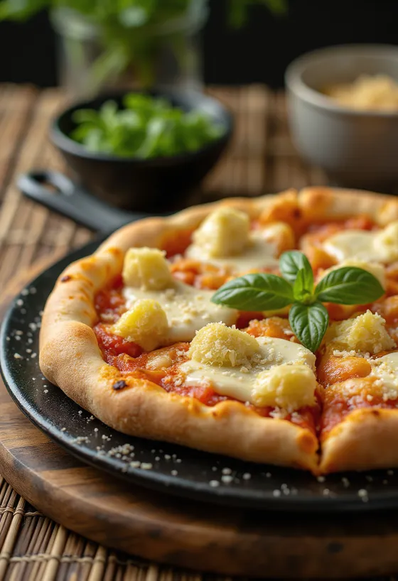 Pizza ai Carciofini með ætiþistlum og osti