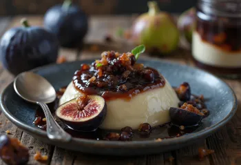 Panna cotta með fíkjusultu í glasi