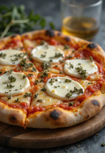 Pizza ai Formaggi di Capra með geitaosti og mozzarella